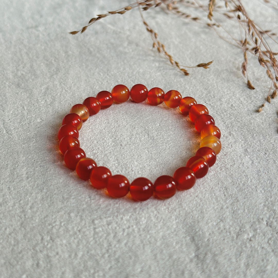 Karneol Kugelarmband aus Madagaskar I 8mm