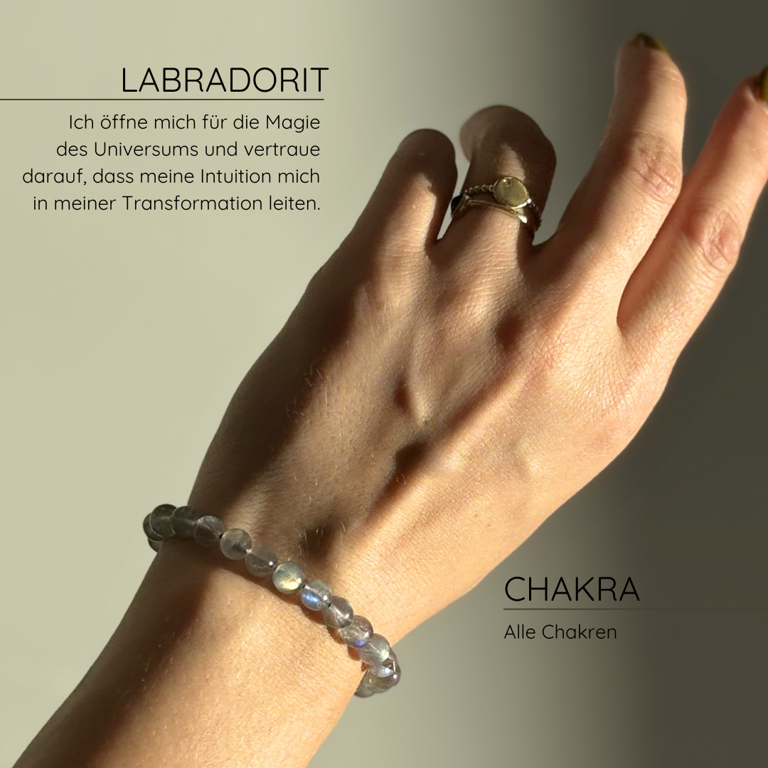 Labradorit Kugelarmband aus Madagascar AA Qualität