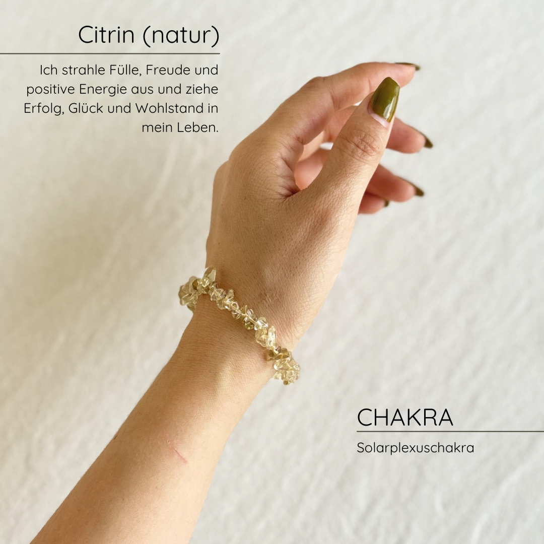 Citrin (natur) Splitterarmband