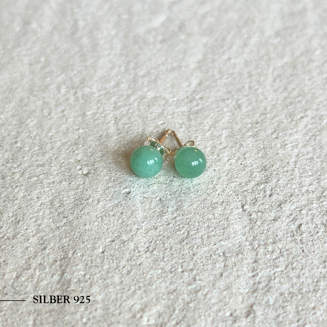 Ohrstecker Aventurin Echt Silber | 6mm
