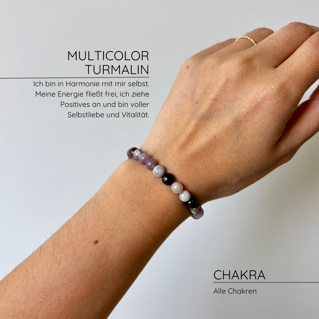 Multicolor Turmalin Armband I 6mm