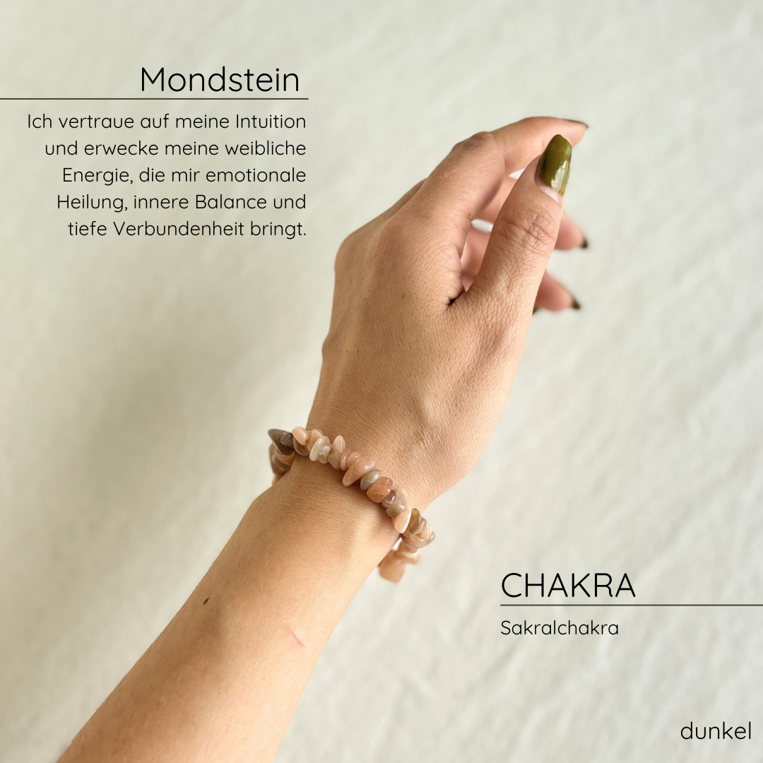 Mondstein Splitterarmband