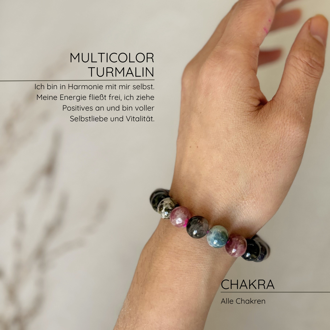 Multicolor Turmalin Armband in A+ Qualität I 8mm