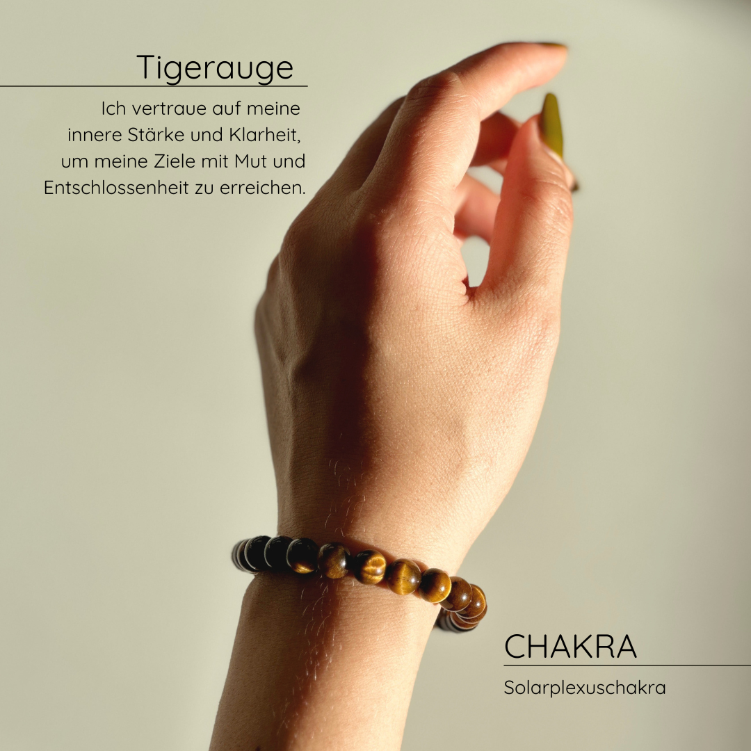 Tigerauge Kugelarmband aus Südafrika I 8mm