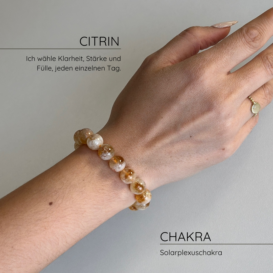 Pure Citrin (gebrannt) Kugelarmband aus Brasilien