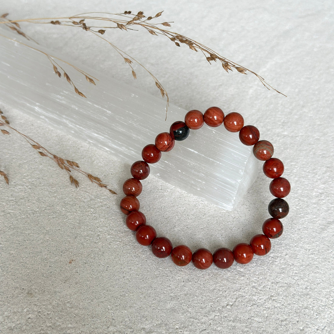 Roter Jaspis Kugelarmband