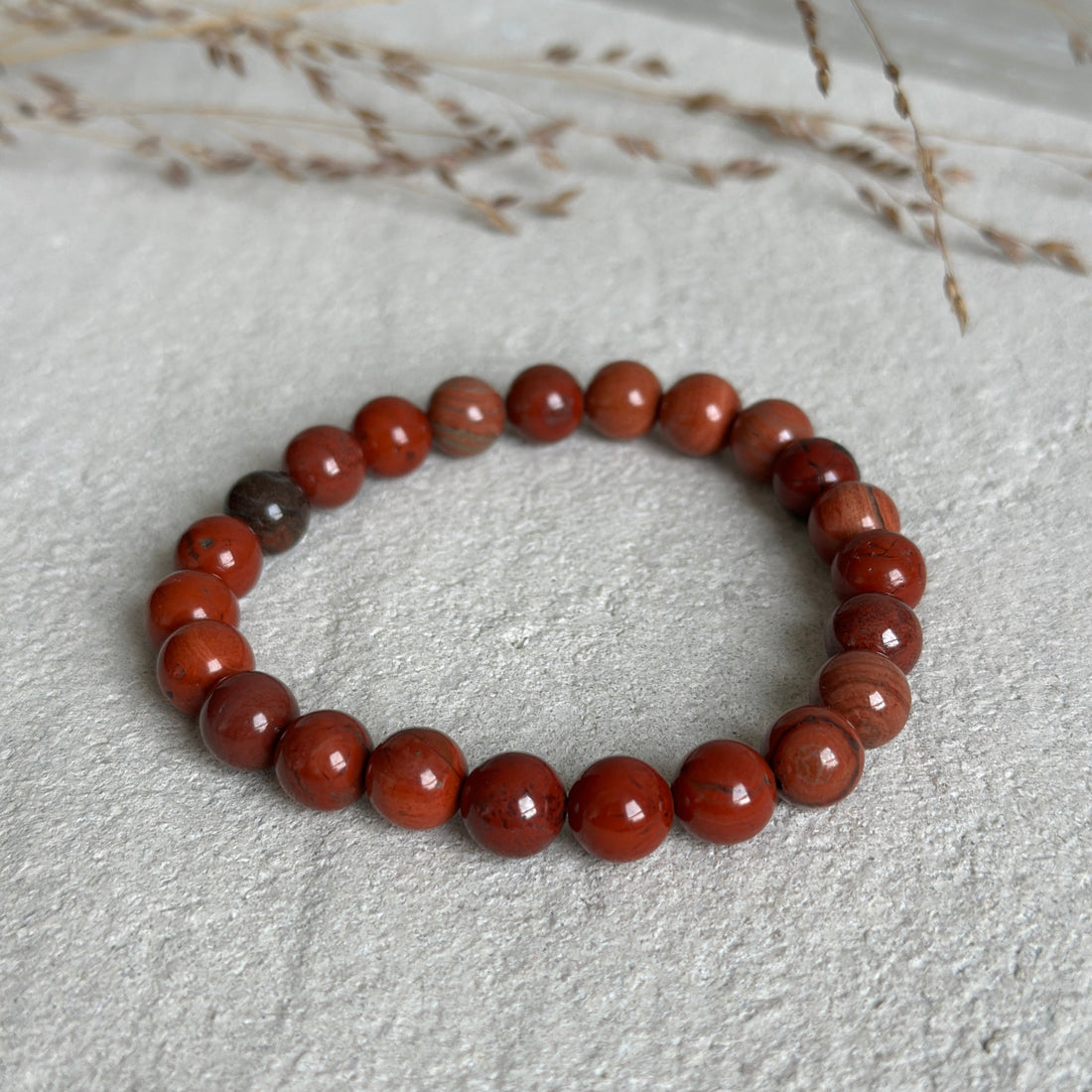 Roter Jaspis Kugelarmband