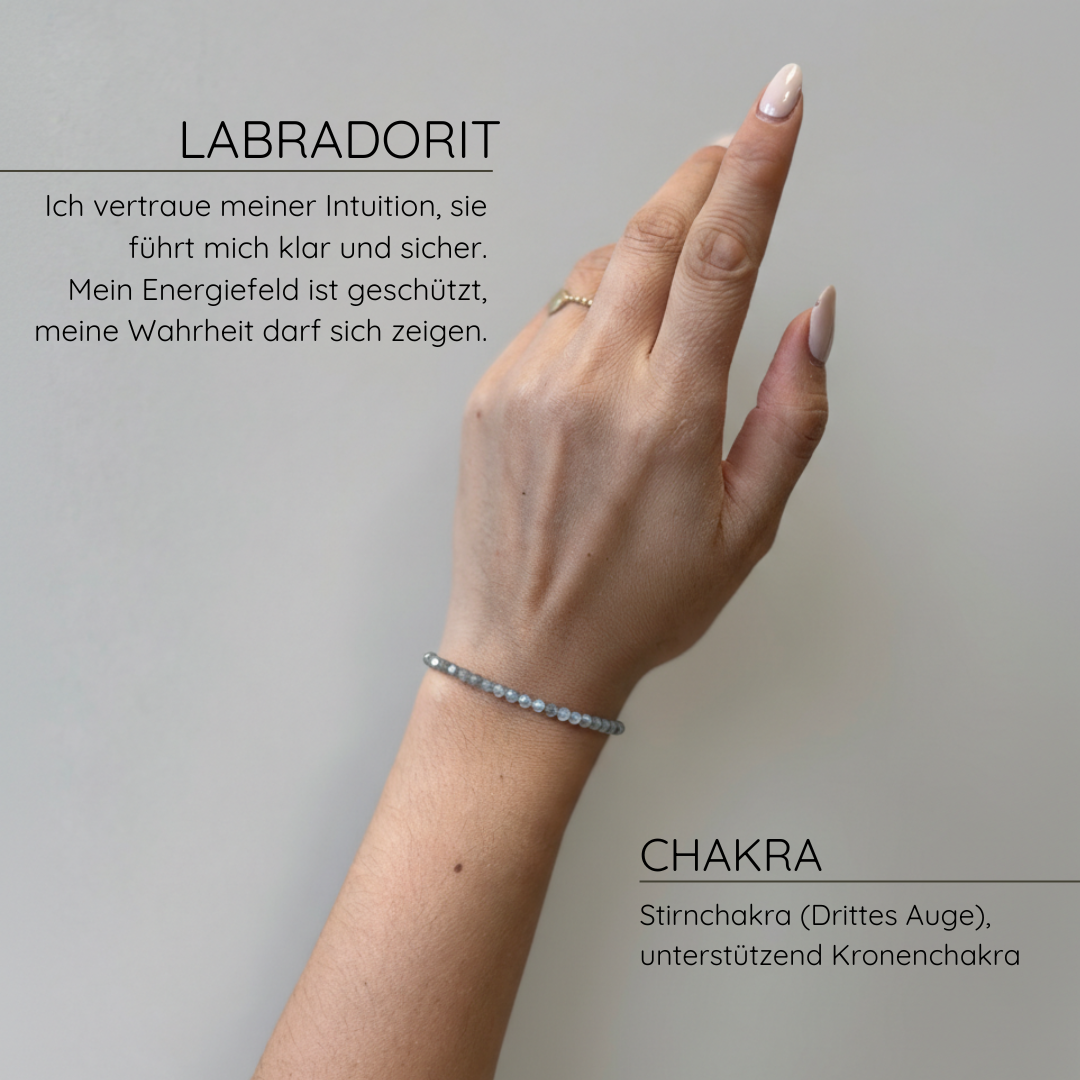 Pure Labradorit Kugelarmband facettiert