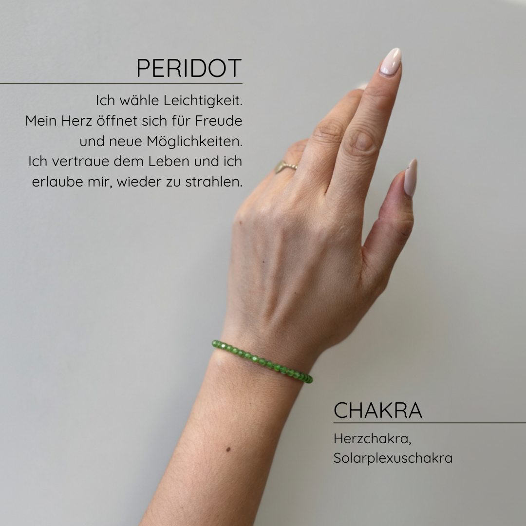 Pure Peridot Kugelarmband facettiert